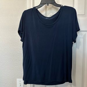 Blue Rip Skirt Stretchy T-Shirt Sz XL